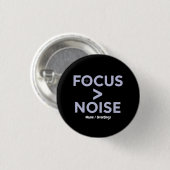 FOCUS > GELUID Motiverende Moderne Typografie Ronde Button 3,2 Cm (Voorkant /achterkant)