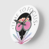 Focus Herinder Plague Doctor Pink Floral Masker Ronde Klok (Hoek)