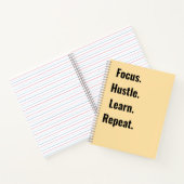 Focus Hustle Learn Repeat Motivational  students Notitieboek (Binnen)