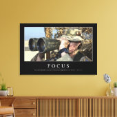 Focus: Inspirerend prijsopgave Canvas Afdruk (Insitu (Woonkamer))