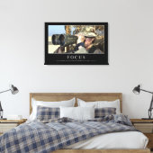 Focus: Inspirerend prijsopgave Canvas Afdruk (Insitu (Slaapkamer))