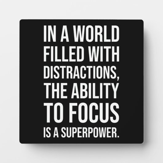 Focus is een Superpower - succes Motivatie Fotoplaat (Voorkant)