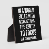 Focus is een Superpower - succes Motivatie Fotoplaat (Voorkant)