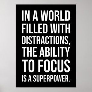Focus is een Superpower - succes Motivatie Poster