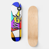 Focus - Kleurrijk gedurfd abstract ontwerp Persoonlijk Skateboard (Voorkant)