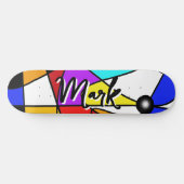 Focus - Kleurrijk gedurfd abstract ontwerp Persoonlijk Skateboard (Horizontaal)