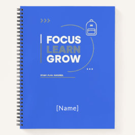 Focus Learn Grow / Motivación y Éxito Escolar  Notitieboek