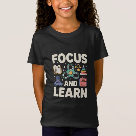 Focus & Learn Special Ed Teacher T-shirt (Voorkant)