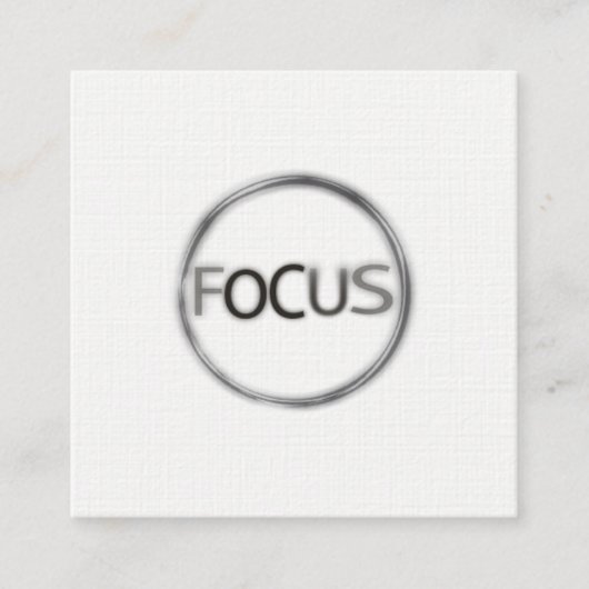 Focus Minimal Photography Modern Professional Vierkante Visitekaartje (Voorkant)