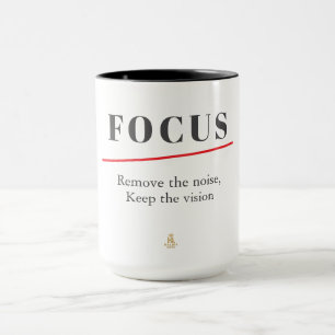 FOCUS Minimalistische Motivatie — Schoon Modus Mok