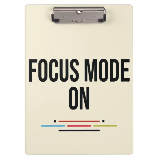 Focus Mode Aan. Klembord (Voorkant)