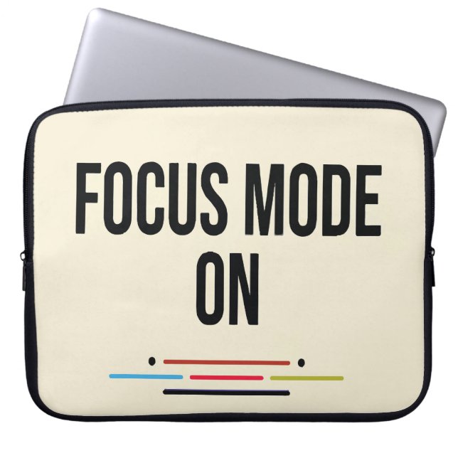 Focus Mode AAN Laptophoes Laptop Sleeve (Voorkant)