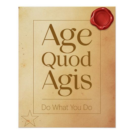 Focus Motivational Quote - Latin Poster Art (Voorkant)