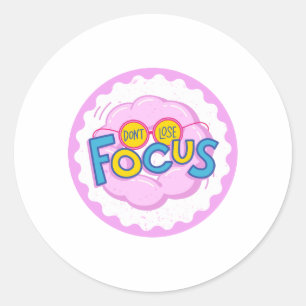 FOCUS NIET VERLIEZEN RONDE STICKER