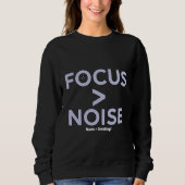 FOCUS > NOISE Motivational Modern Typography  Trui (Voorkant)