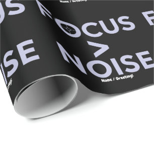 FOCUS > NOISE Motiverende Moderne Typografie Cadeaupapier