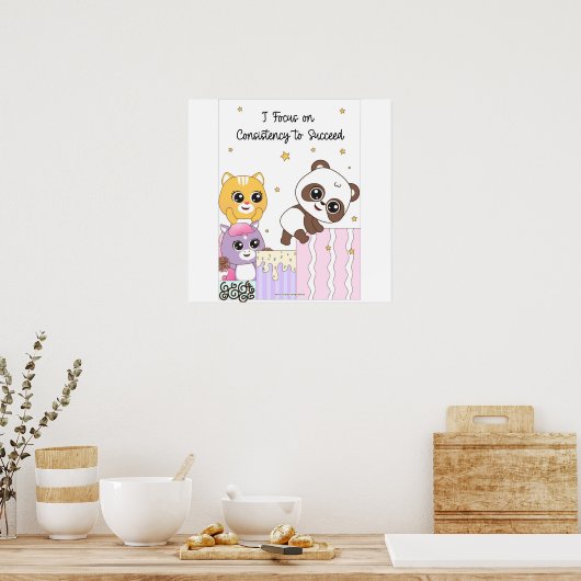 Focus on consistency to succeed Wall art Poster (Keuken)