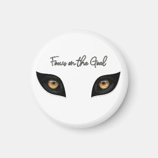 Focus on the Goal - Intense Leopard Eyes Art Magneet