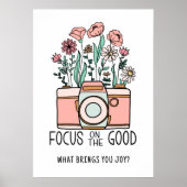 Focus op de Goede Camera Wildflower Poster (Voorkant)