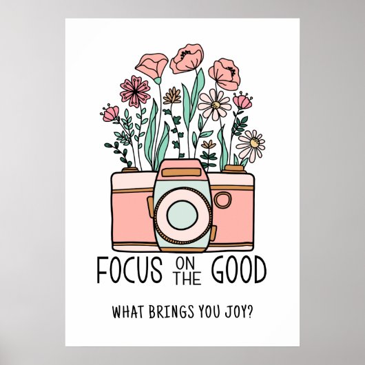 Focus op de Goede Camera Wildflower Poster (Voorkant)