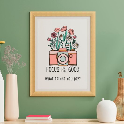 Focus op de Goede Camera Wildflower Poster