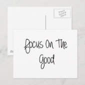 Focus op de goede quote briefkaart (Voorkant / Achterkant)