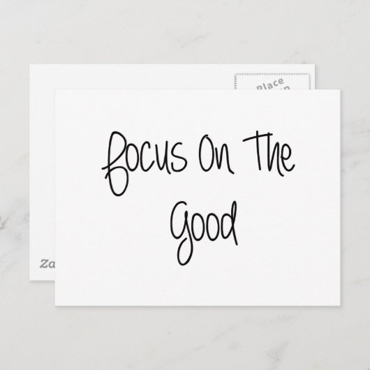 Focus op de goede quote briefkaart (Voorkant / Achterkant)