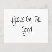 Focus op de goede quote briefkaart (Voorkant)