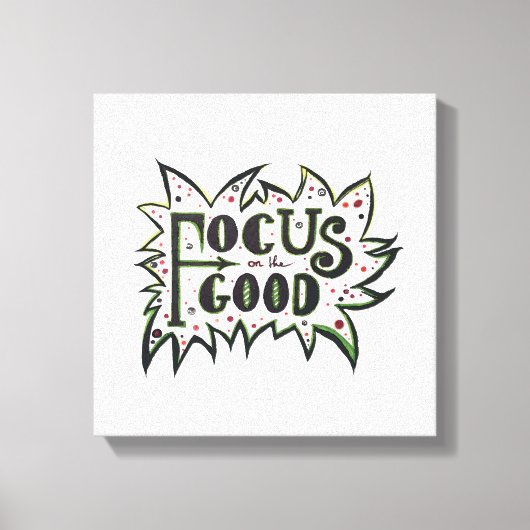 Focus op de GOOD! Inspirerend illustratie Canvas Afdruk (Voorkant)