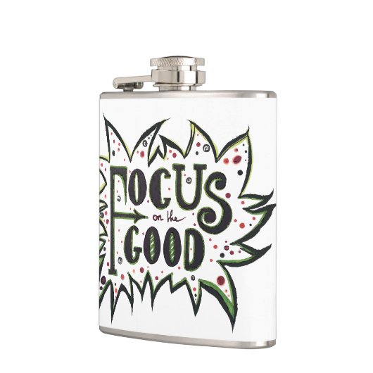 Focus op de GOOD! Inspirerend illustratie Heupfles (Links)