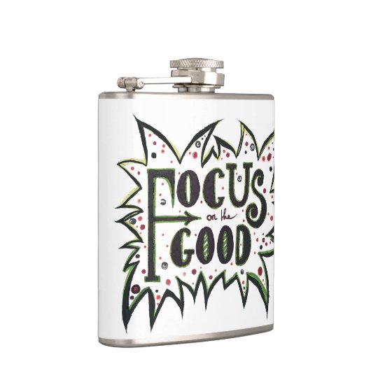 Focus op de GOOD! Inspirerend illustratie Heupfles (Rechts)