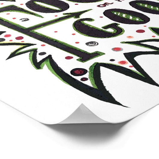 Focus op de GOOD! Inspirerend illustratie Poster (Hoek)