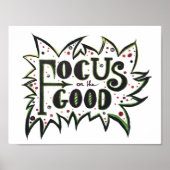 Focus op de GOOD! Inspirerend illustratie Poster (Voorkant)