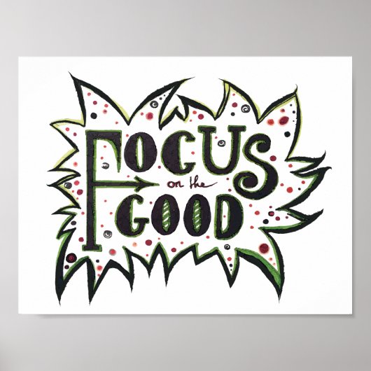 Focus op de GOOD! Inspirerend illustratie Poster (Voorkant)