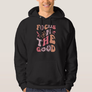 Focus op de Good Retro Hippie Self Love Quote Hoodie
