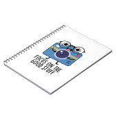 Focus op de leuke dingen Positieve camera grap  Notitieboek (Linkerzijde)
