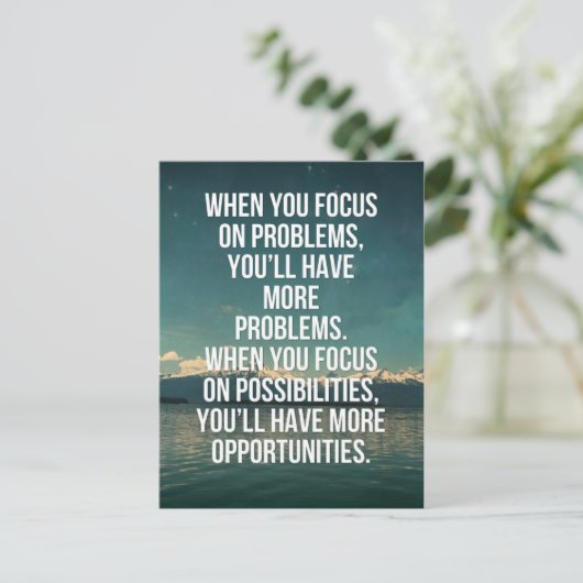 Focus op de mogelijkheden offerte briefkaart (Staand voorkant)