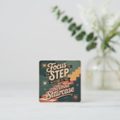 Focus op de stap voor je informatiekaartje (Staand voorkant)