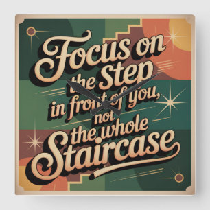 Focus op de stap voor je vierkante klok
