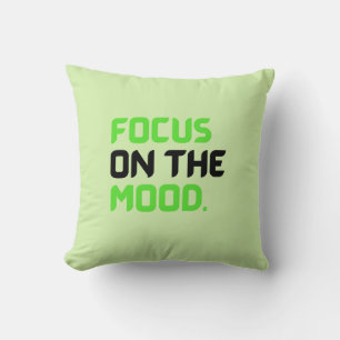 Focus op de stemming - Minimalistisch typografisch Kussen