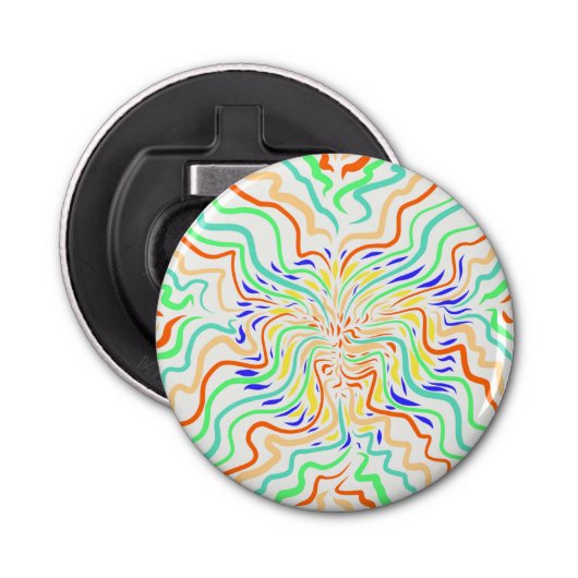 Focus op de Swirls met dit Button Flesopener (Voorkant)