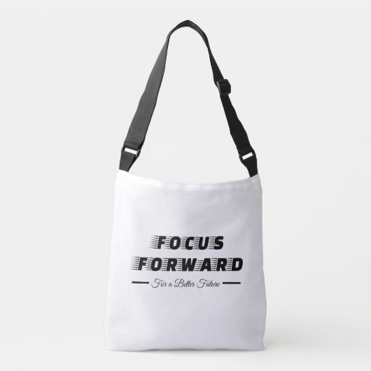 Focus op een betere toekomst crossbody tas (Voorkant)