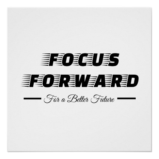 Focus op een betere toekomst perfect poster (Voorkant)