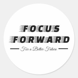 Focus op een betere toekomst ronde sticker