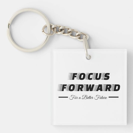 Focus op een betere toekomst sleutelhanger (voorkant)