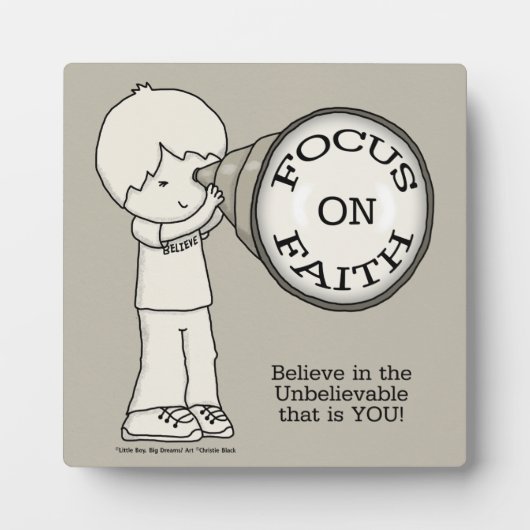 Focus op geloof fotoplaat (Voorkant)