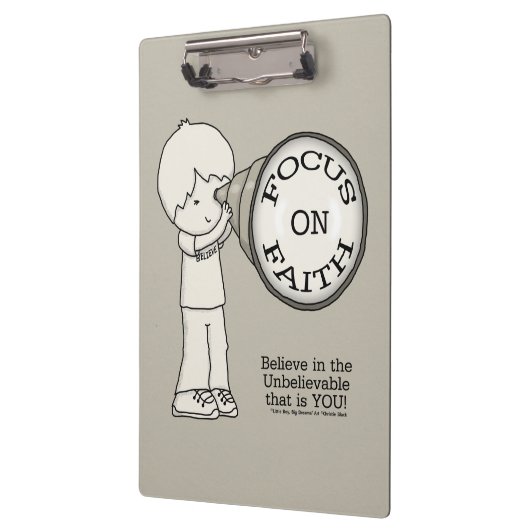 Focus op geloof klembord (Links)