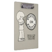 Focus op geloof klembord (Rechts)