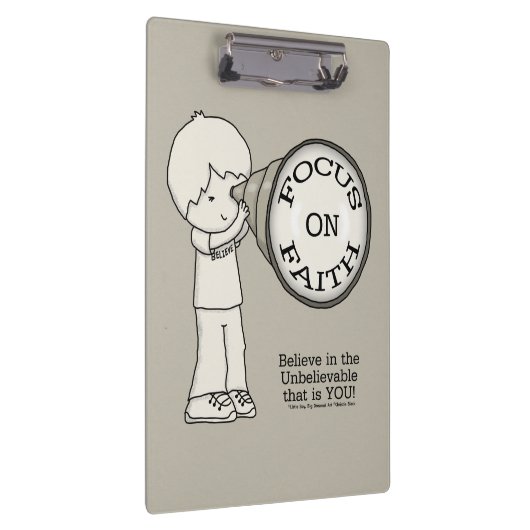 Focus op geloof klembord (Rechts)