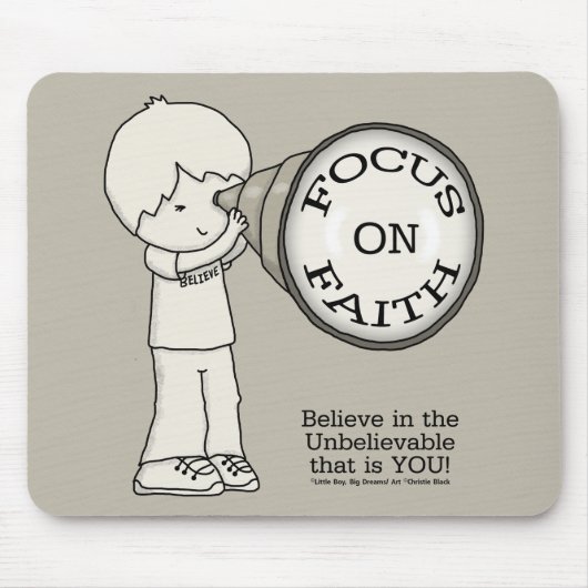 Focus op geloof muismat (Voorkant)
